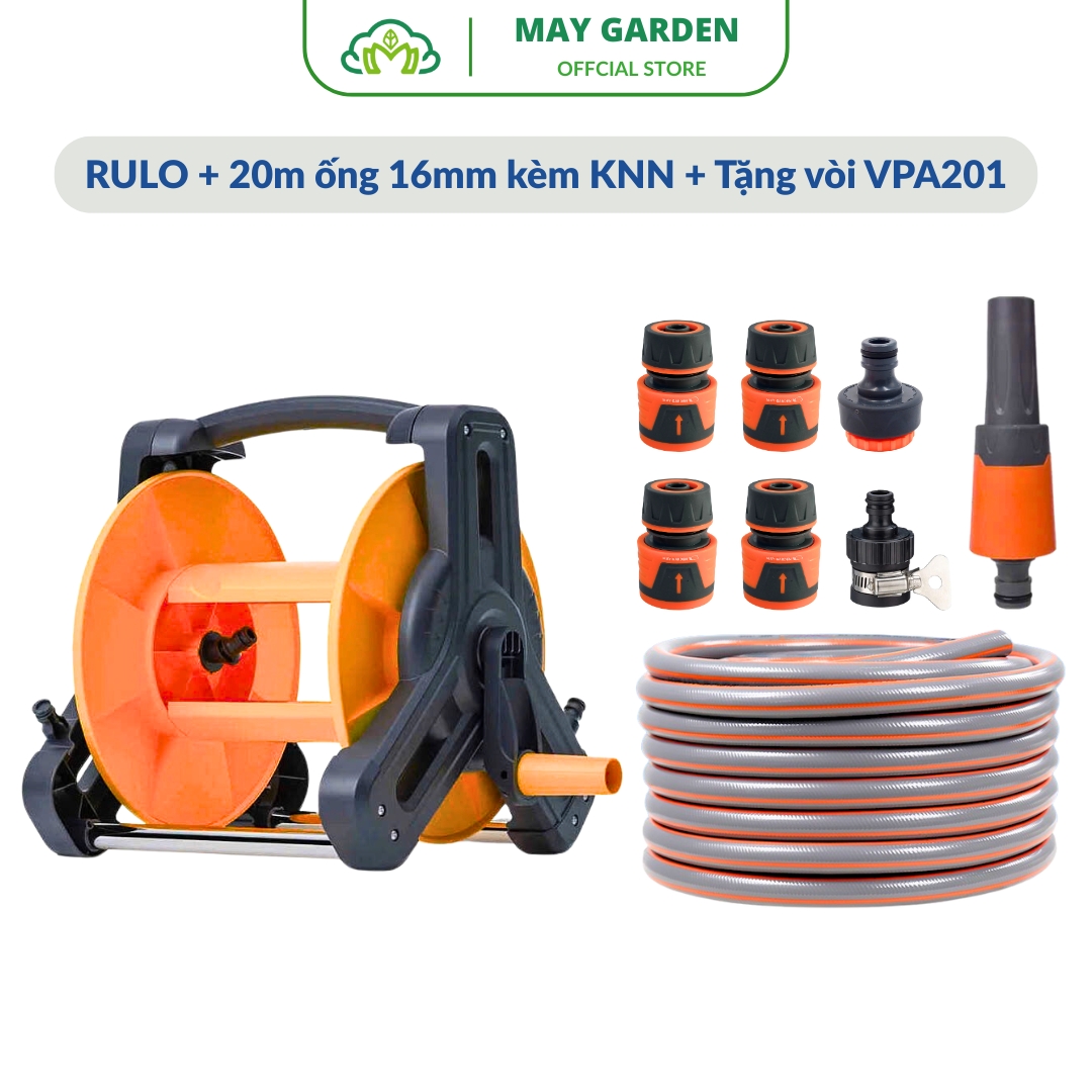 Bộ Rulo cầm tay 20m ống kèm KNN, tặng vòi VPA201